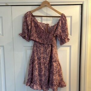 Goodnight Macaroon Pink Floral Mini Dress